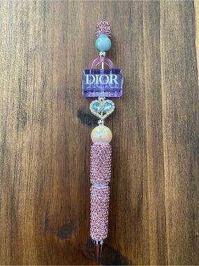 Pink and Purple Crystal Charm Pen
